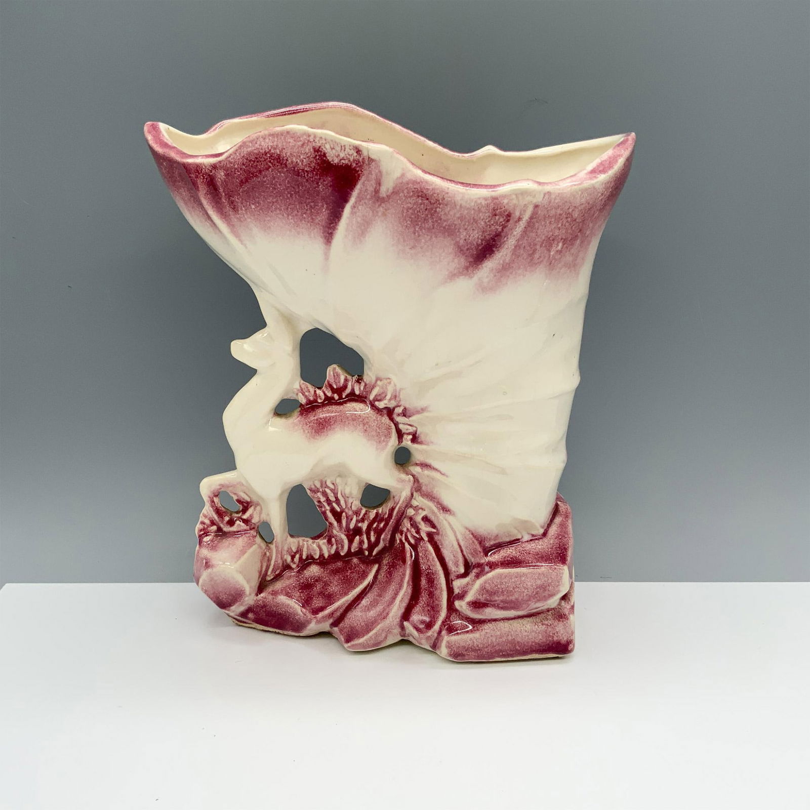 McCoy Pottery Cornucopia Deer Vase (1 of 5)