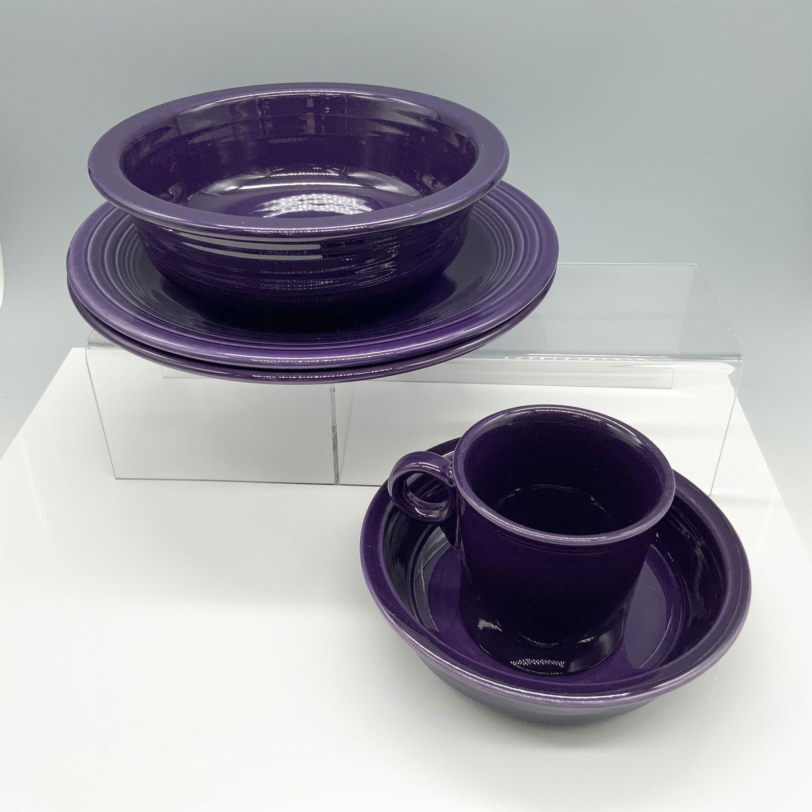 5pc Fiesta Ceramic Plum Dinnerware Set (1 of 3)