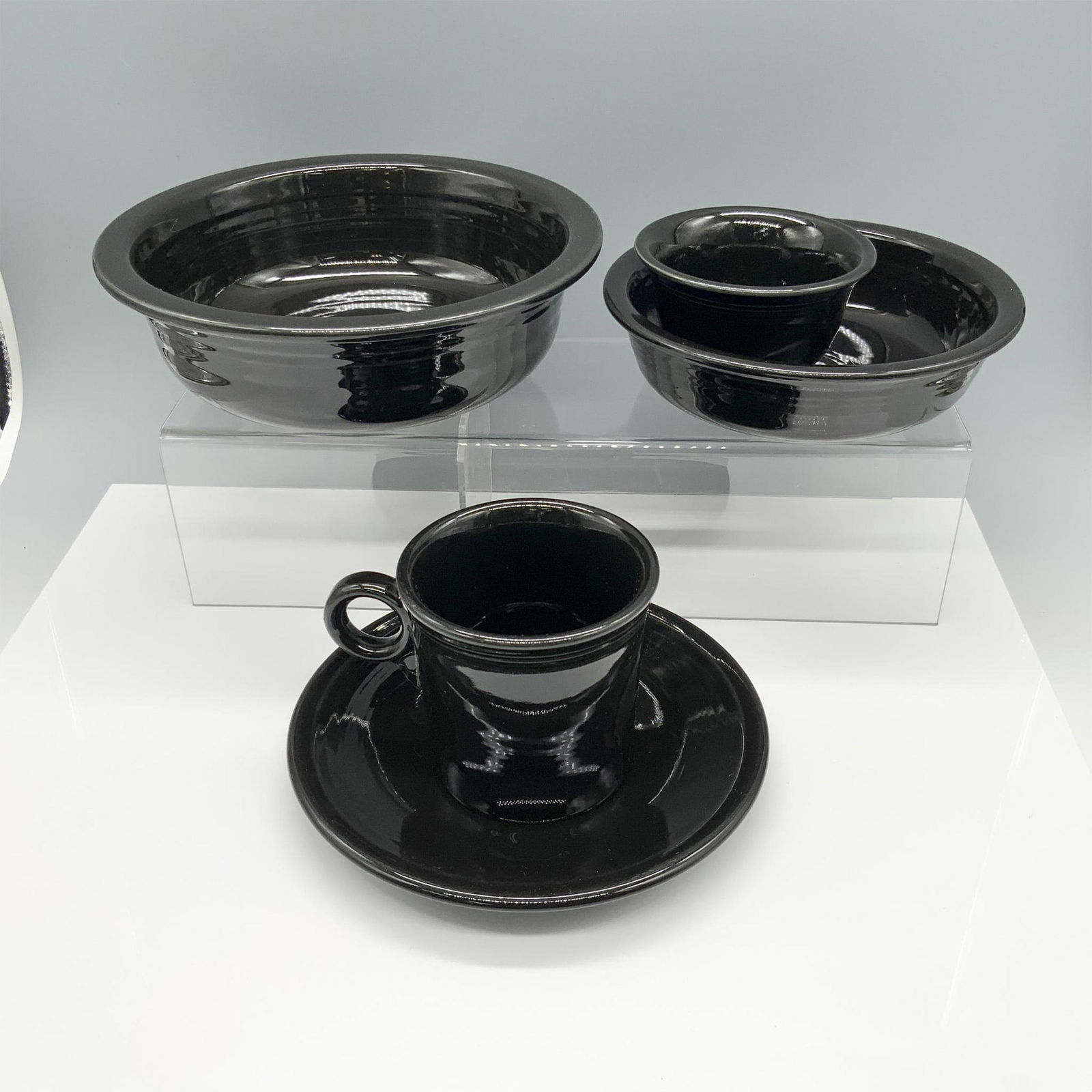 5pc Fiesta Black Ceramic Dinnerware Set (1 of 2)