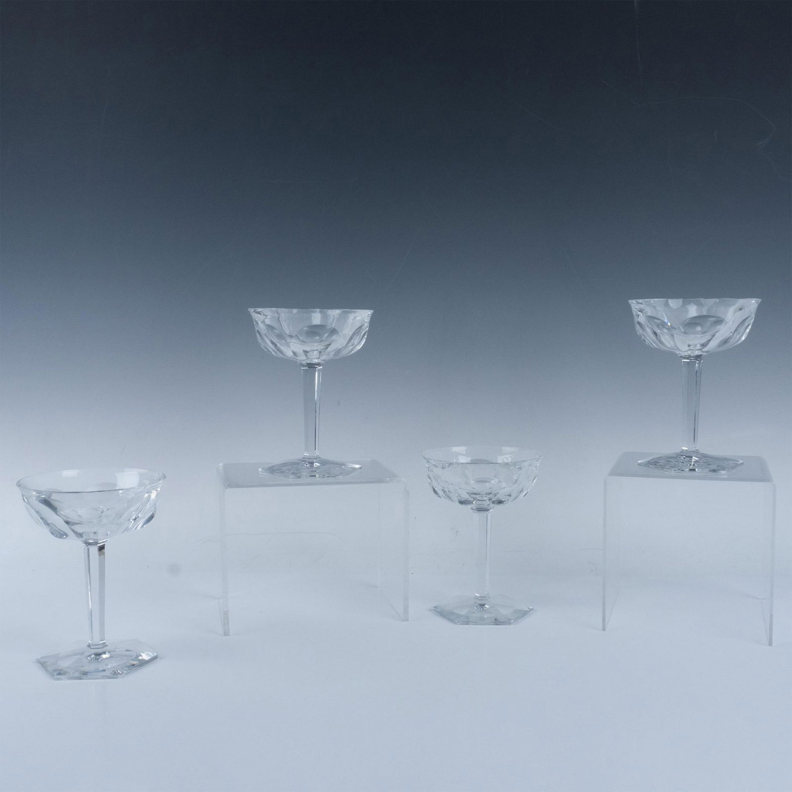 4pc Baccarat Crystal Champagne Coupes, Malmaison (1 of 4)