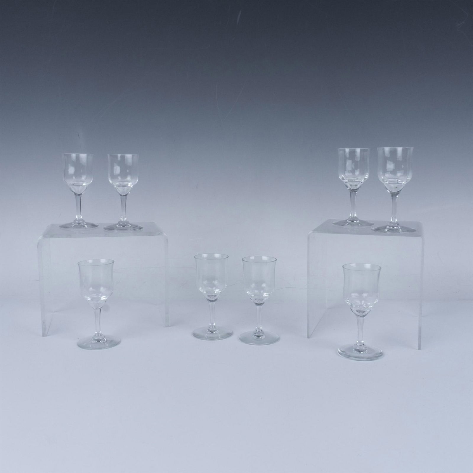 8pc Baccarat Crystal Capri Optic Cordial Glasses (1 of 4)