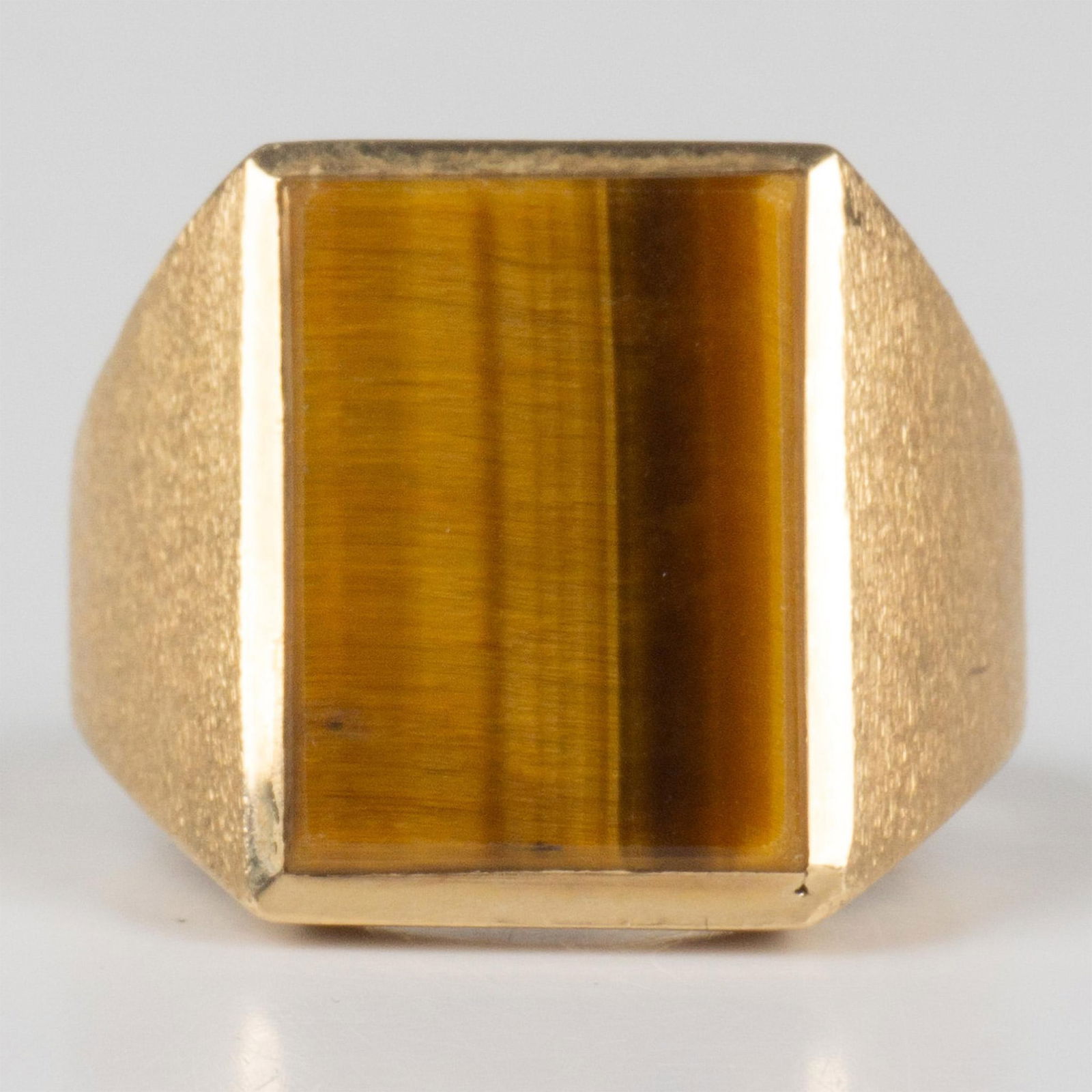 Bold 14K Gold and Tiger's Eye Ring (1 of 8)
