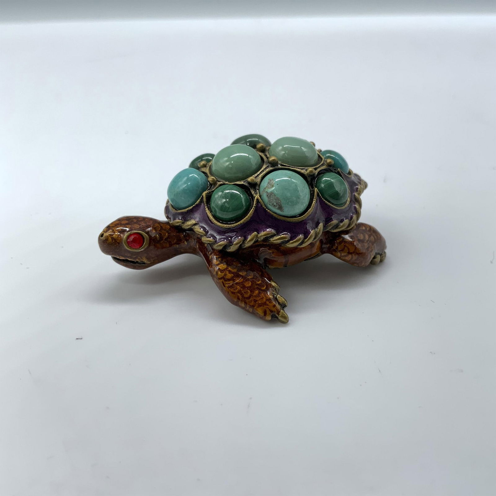 Jay Strongwater Turquoise & Malachite Turtle Treasure Box (1 of 6)