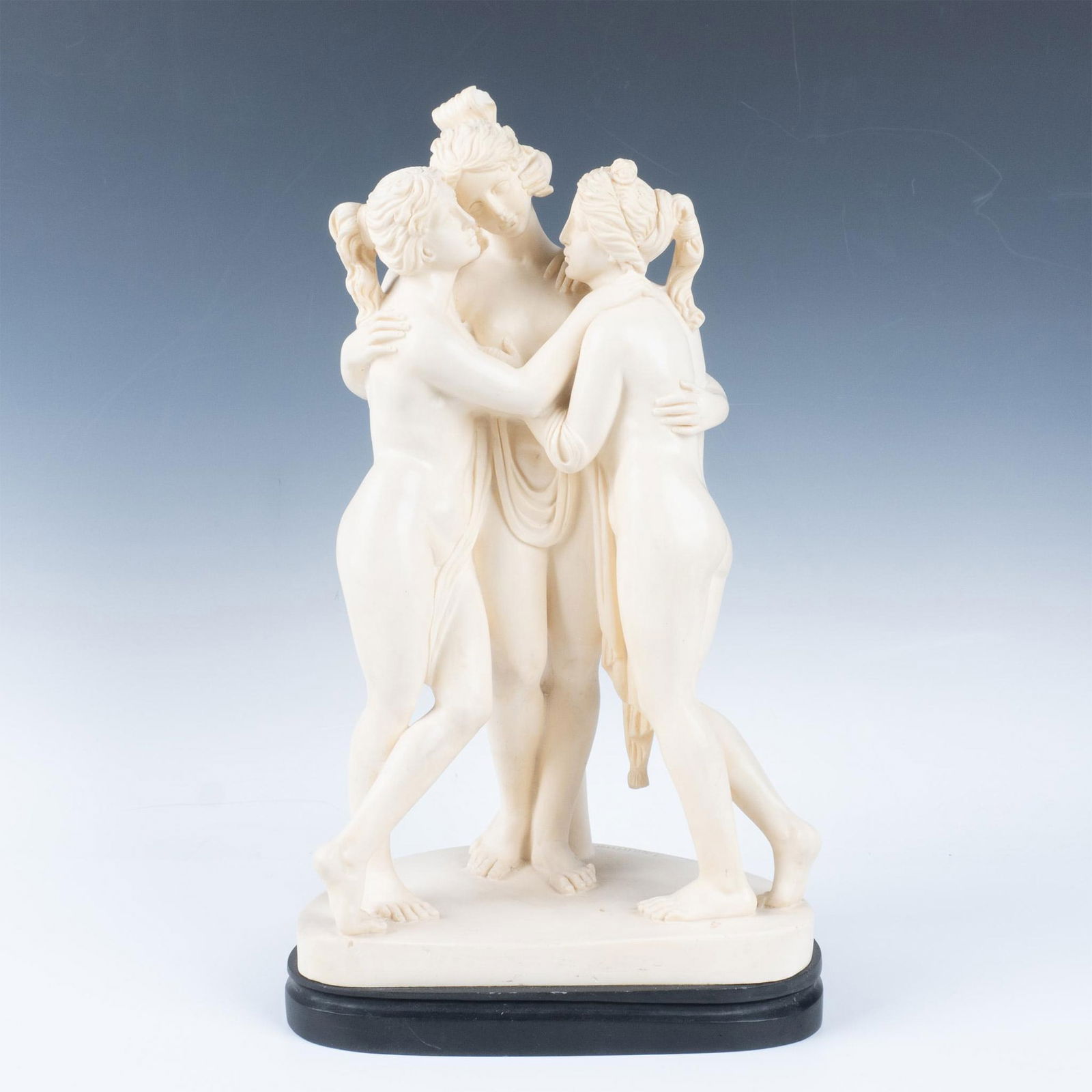 A. Santini Carrara Marble Sculpture, The Three Graces (1 of 6)