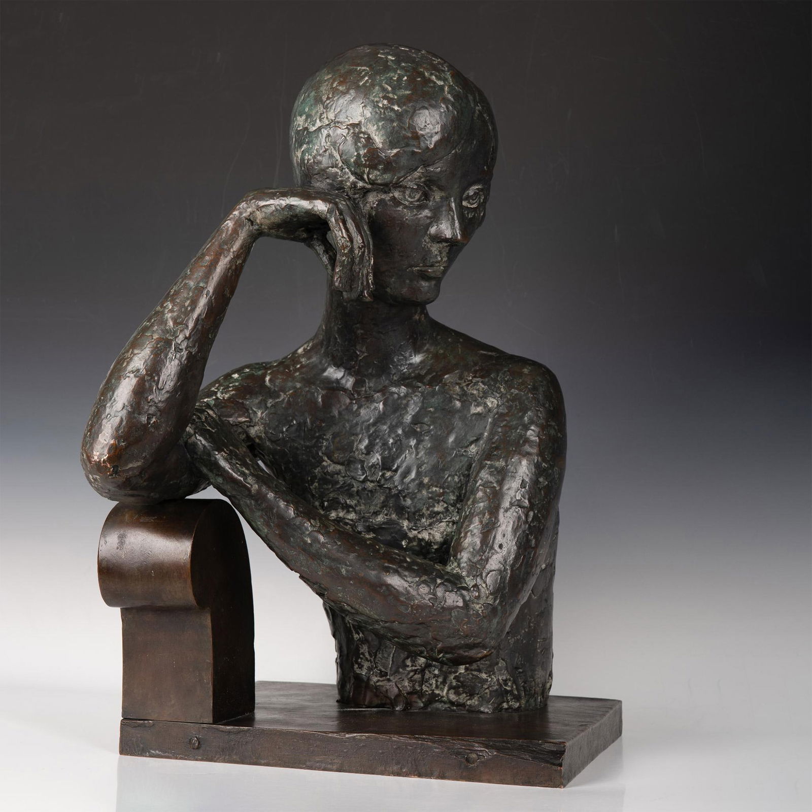 Frank Dobson Bronze Sculpture, Bust of Tallulah (1 of 15)