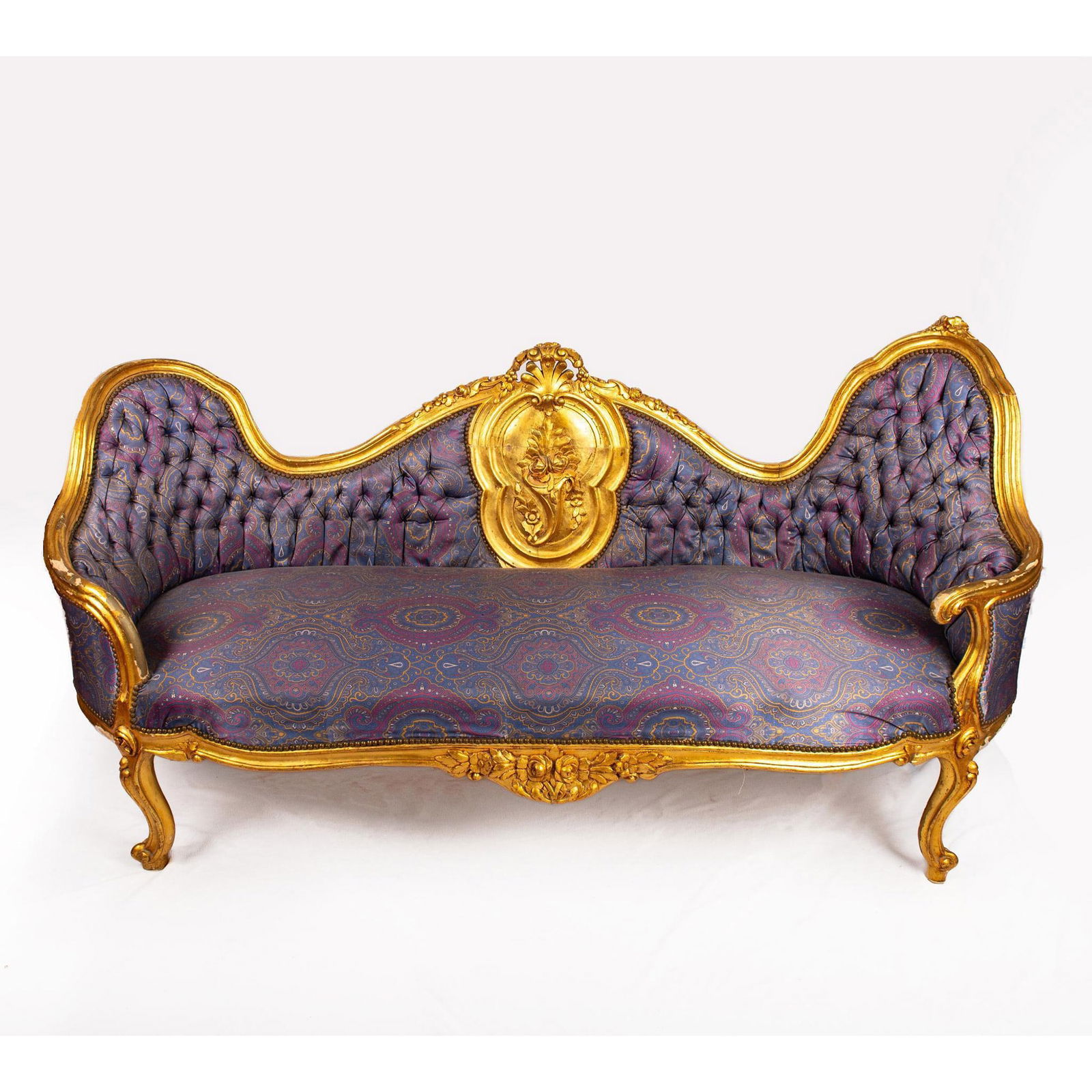 French Baroque Louis XVI Style Settee (1 of 7)