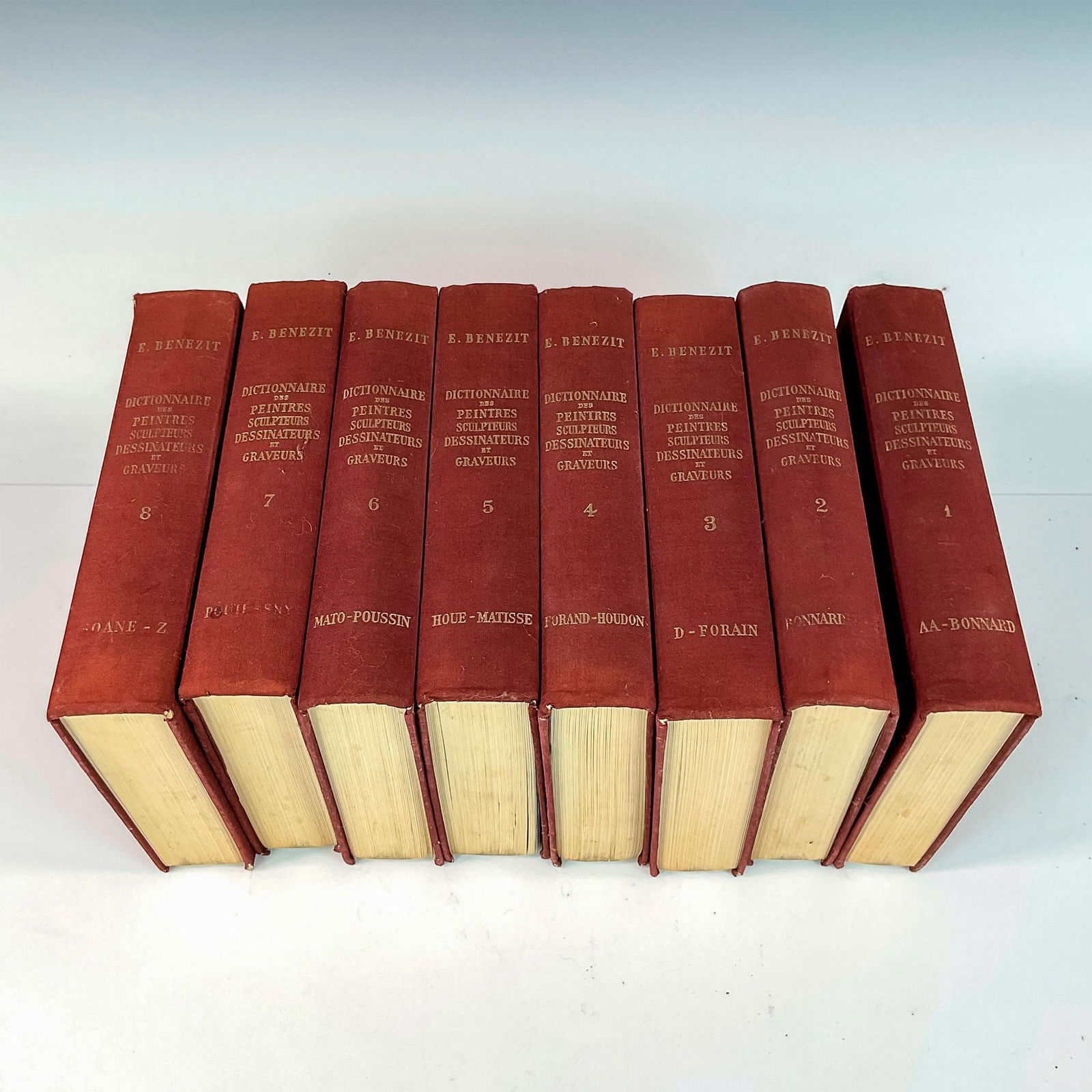 8pc Hardcover Books, Dictionnaire Des Peintres Volume Set (1 of 4)