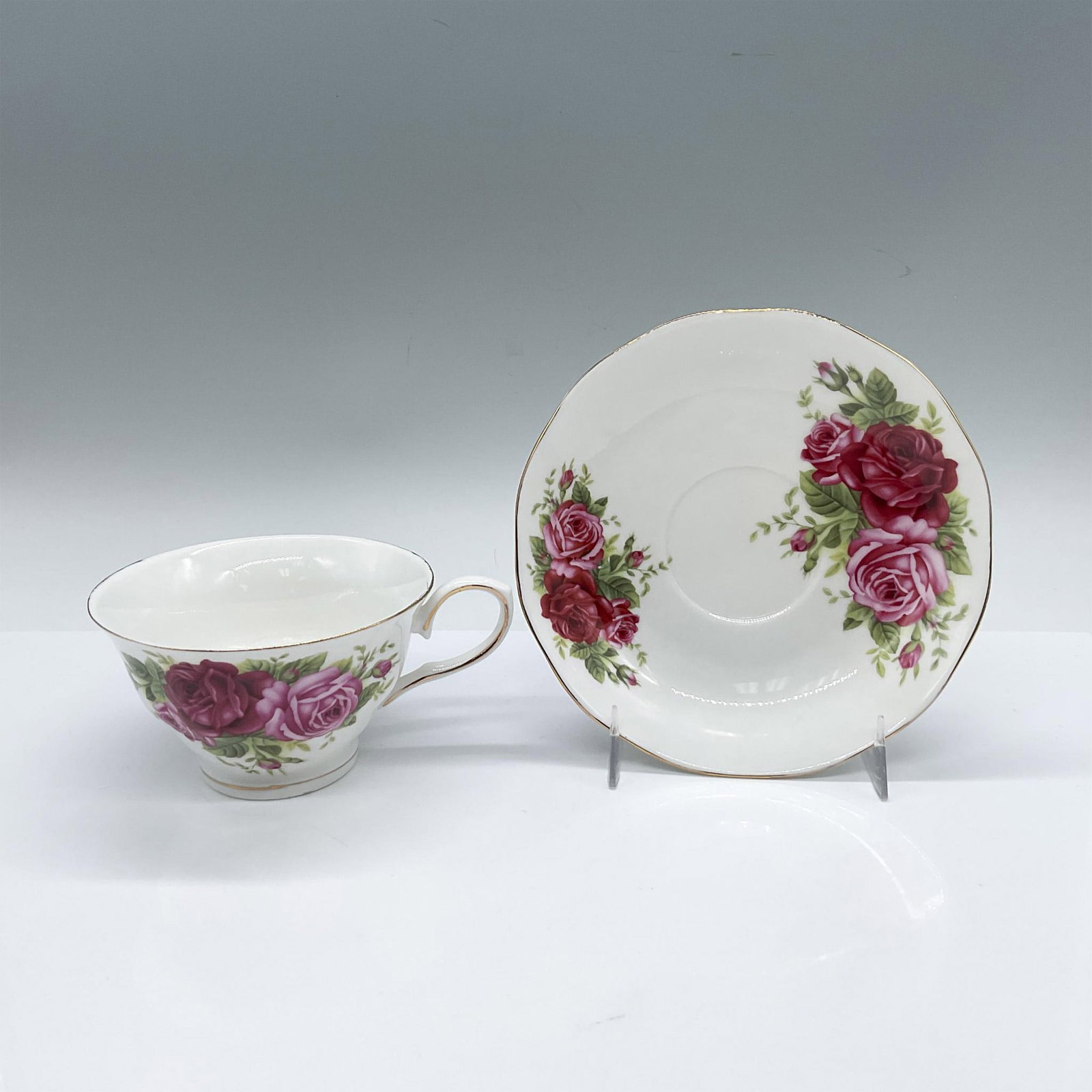 2pc Grace Tea Ware Porcelain Rose Tea Cup and Saucer (1 of 3)