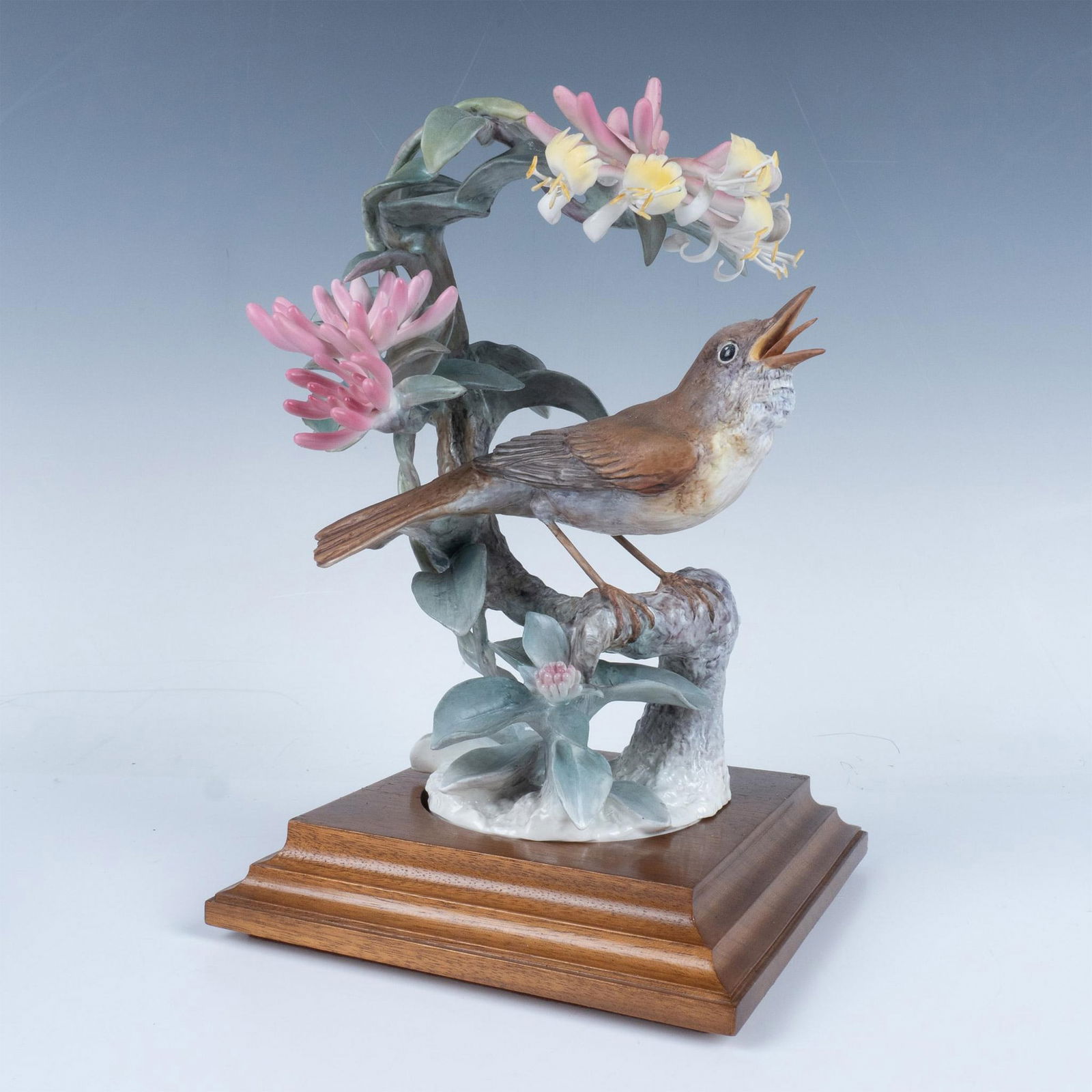 Royal Worcester Figurine & Base, Nightingale & Honeysuckle (1 of 6)