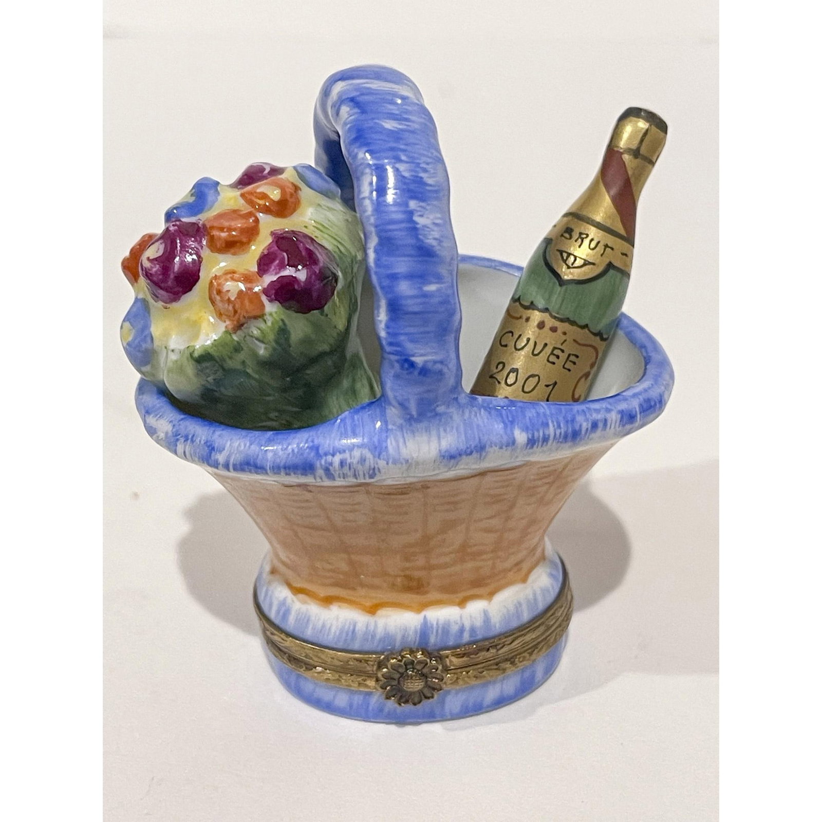 Limited Limoges Keepsake, Picnic Basket Champagne Numbered (1 of 4)