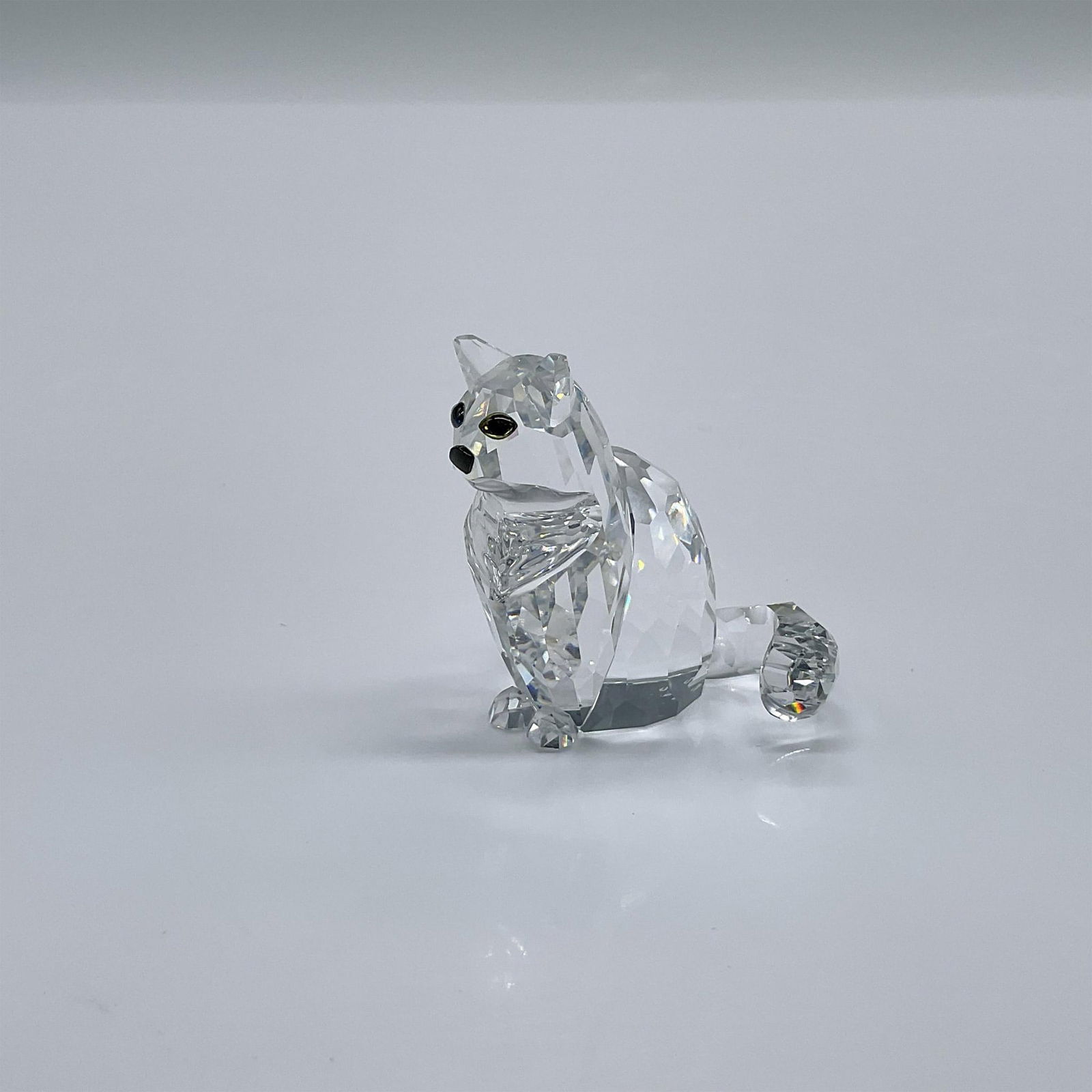 Swarovski Crystal Figurine, Cat Sitting (1 of 3)