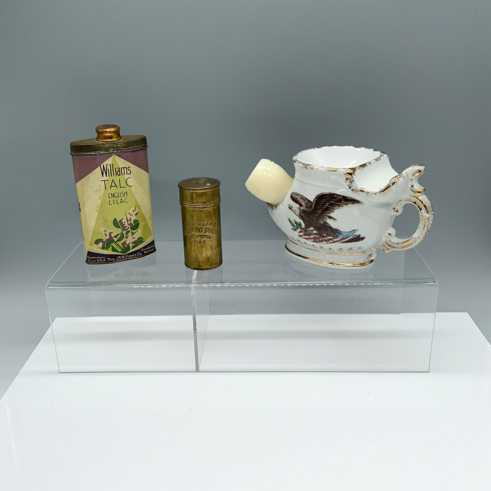 4pc Patriotic Eagle Shaving Scuttle Set (1 of 4)