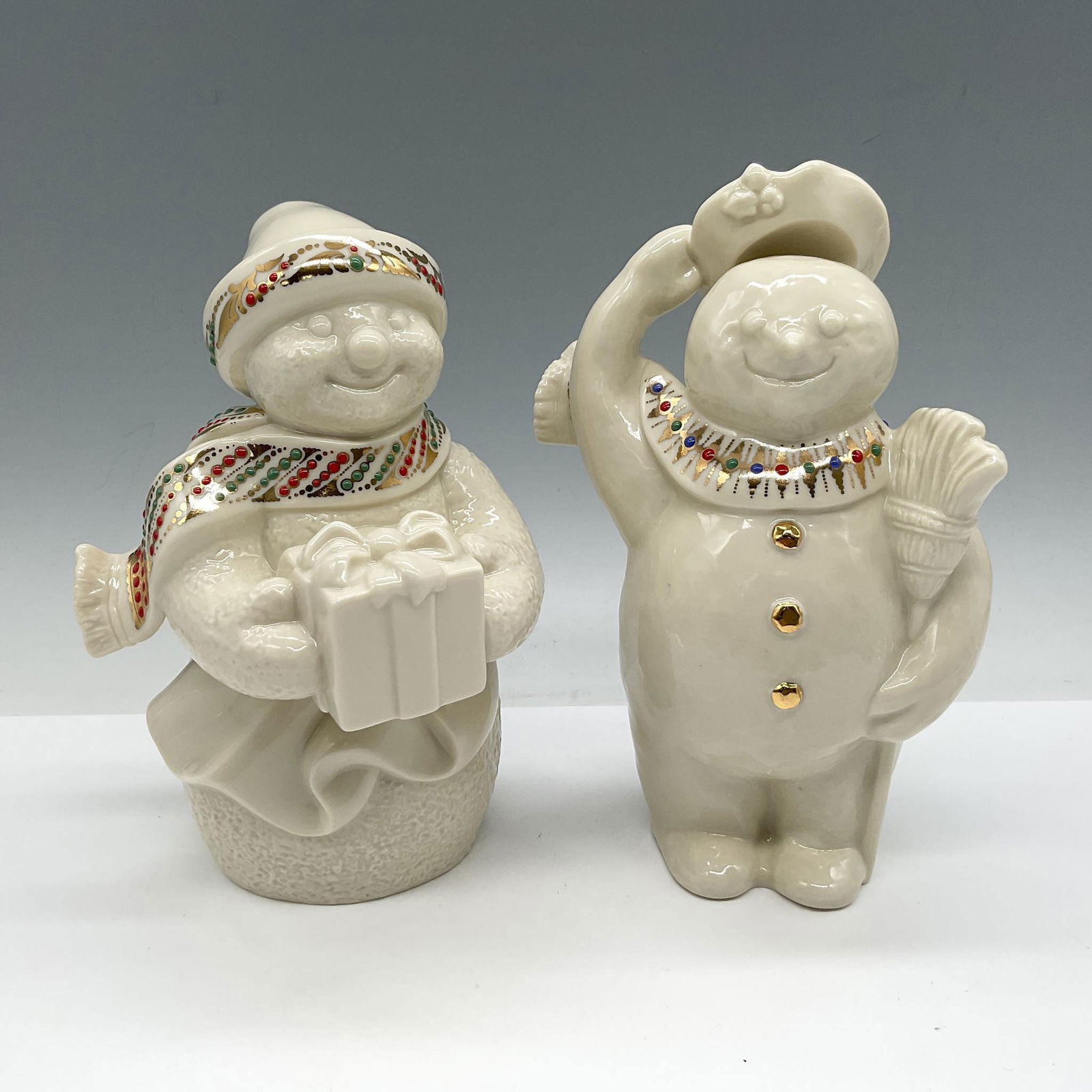 2pc Lenox China Jewel Collection, Merry Snowmen (1 of 3)