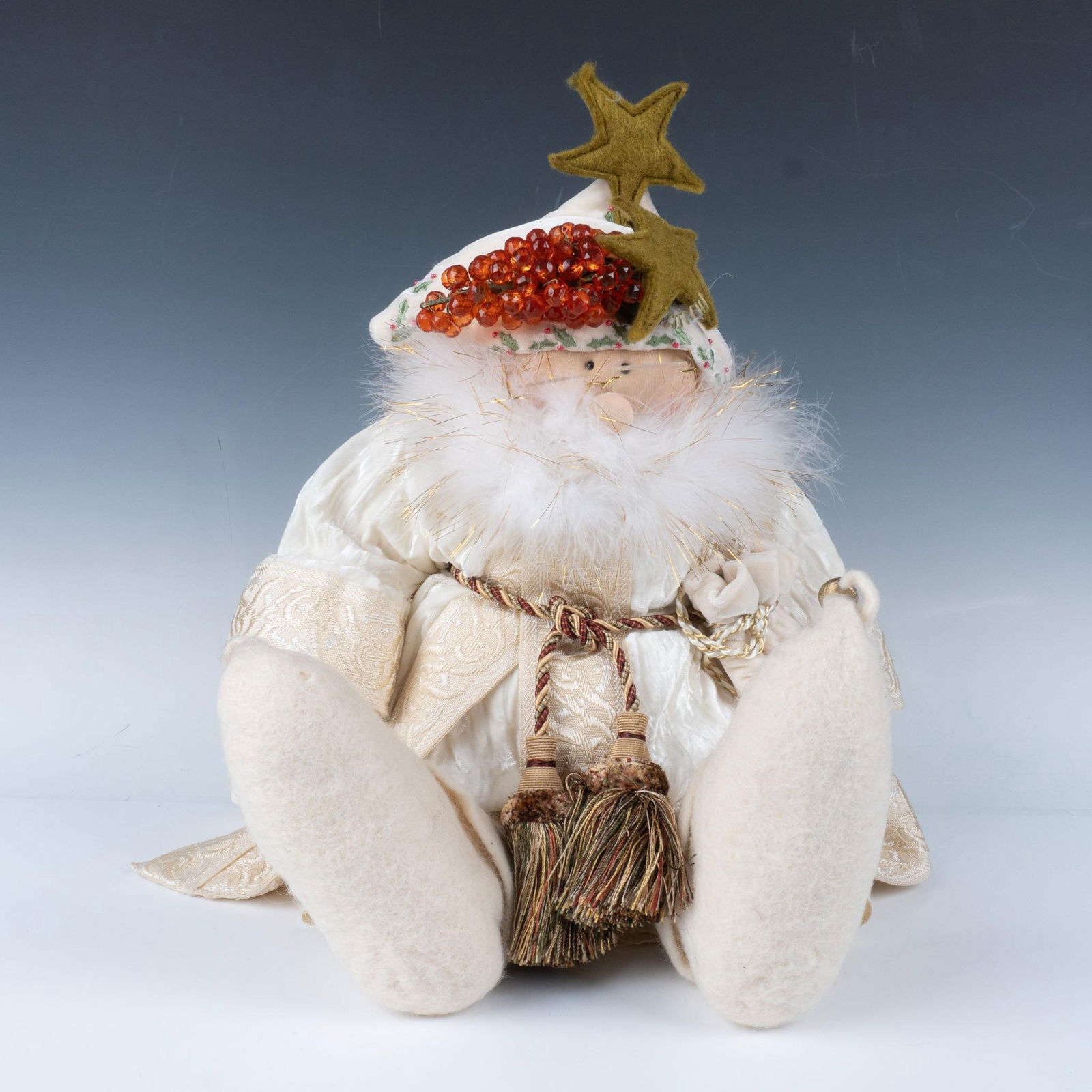 Christmas Shelf Sitter Santa Doll with Jingle Bells (1 of 5)
