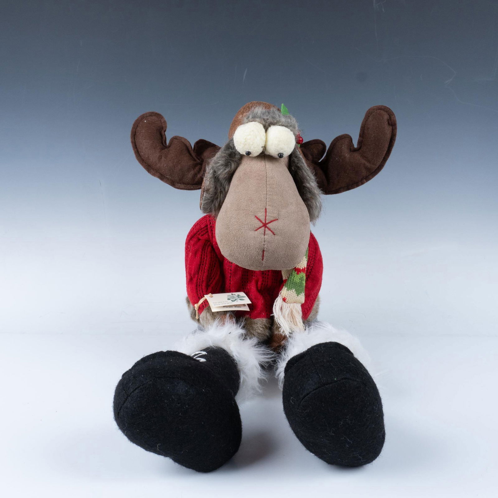 Martin Viette Plush Holiday Sitting Moose Figure (1 of 5)