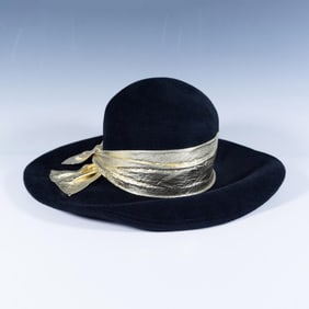 Frank Olive Black and Gold Felt Hat