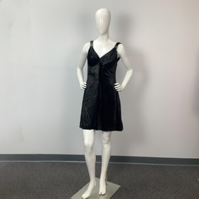 Gianni Versace Black Cocktail Mini Dress