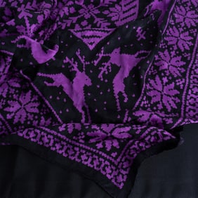 Givenchy Purple and Black Scarf