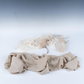 Gucci and Franco Ferrari Beige Scarves