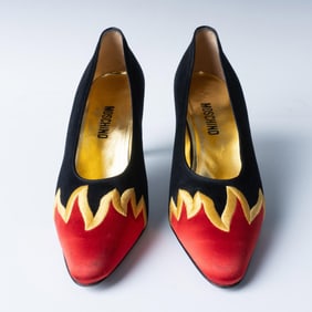 Moschino Black Flame Pumps