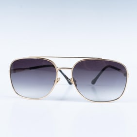 Vintage Designer Aviator Sunglasses with Dior Leather Case