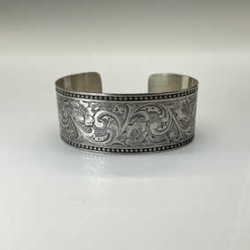 Ed Levin Sterling Silver Cuff Style Bracelet
