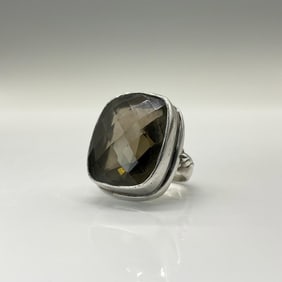 Sterling Silver Ring with Smoky Quartz