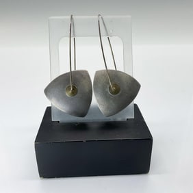 Pair of Vintage Lewis Heubner Sterling Silver Earrings
