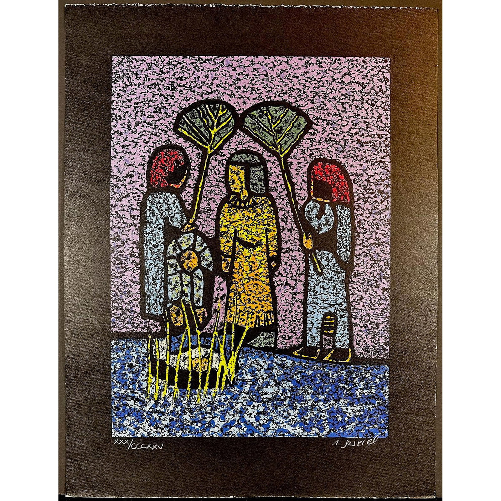 Amos Yaskil (Israeli 1935) Serigraph Fans signed (1 of 4)