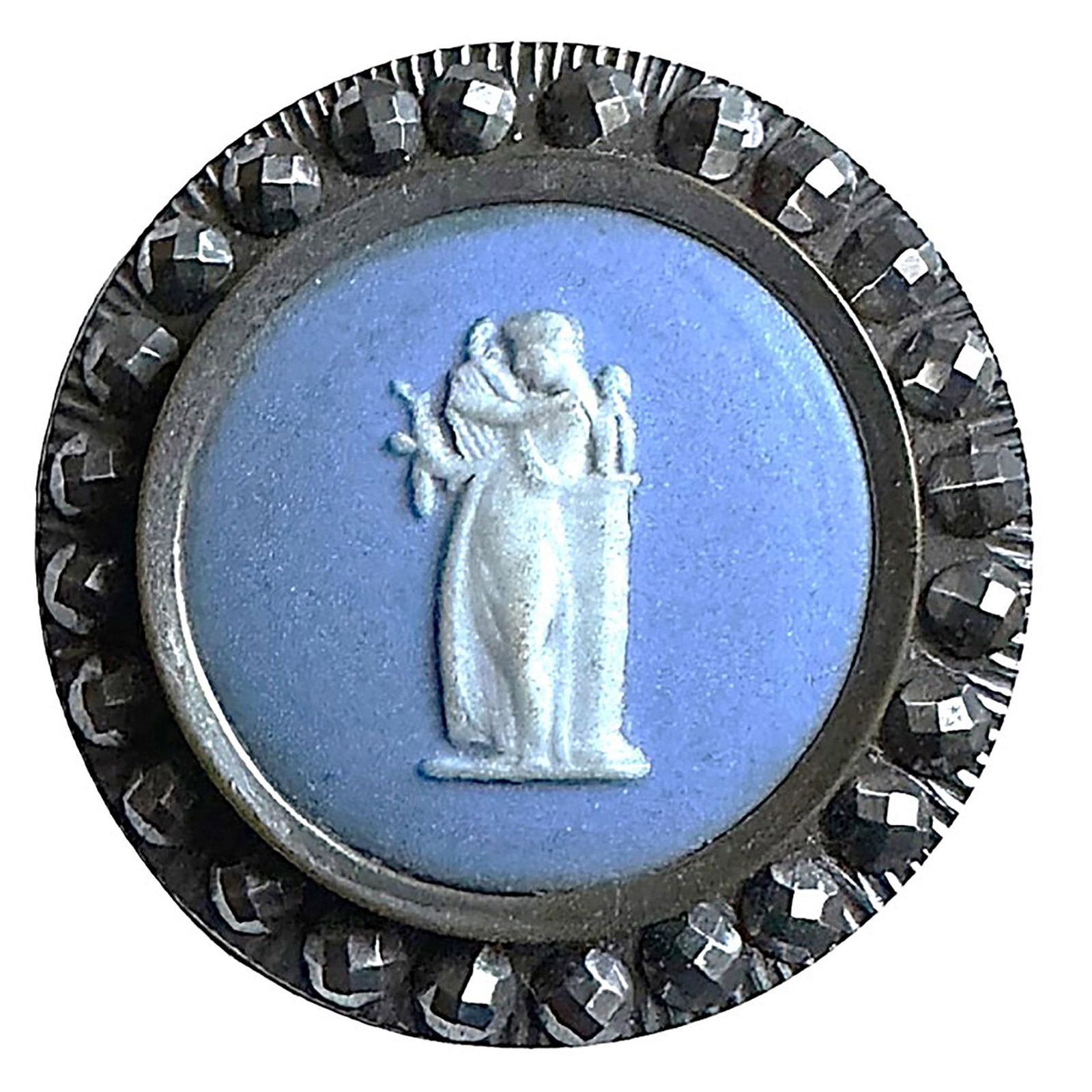 A division one Jasperware pictorial button (1 of 2)