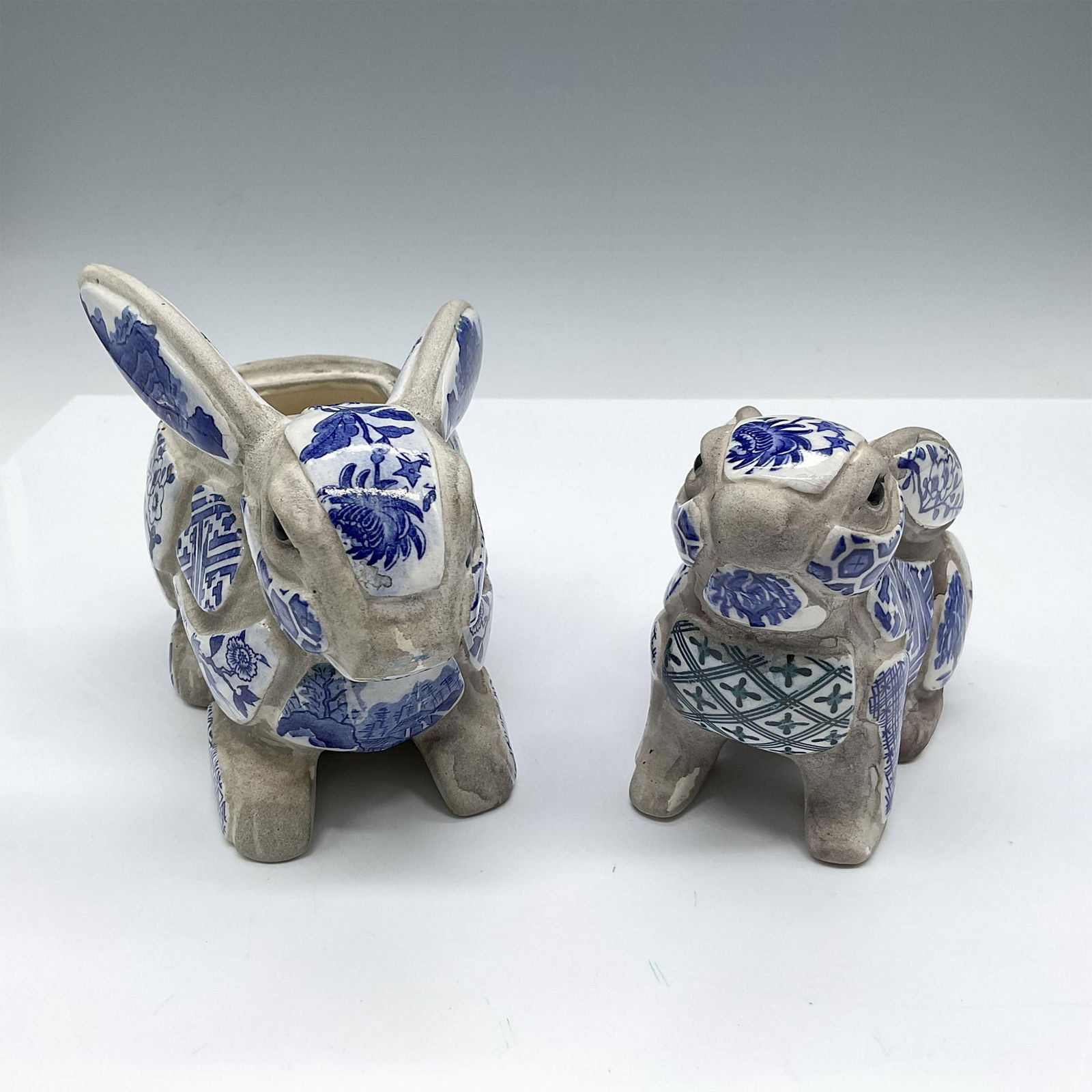 2pc Vintage Nancy Lopez Ceramic Pottery, Rabbits (1 of 4)
