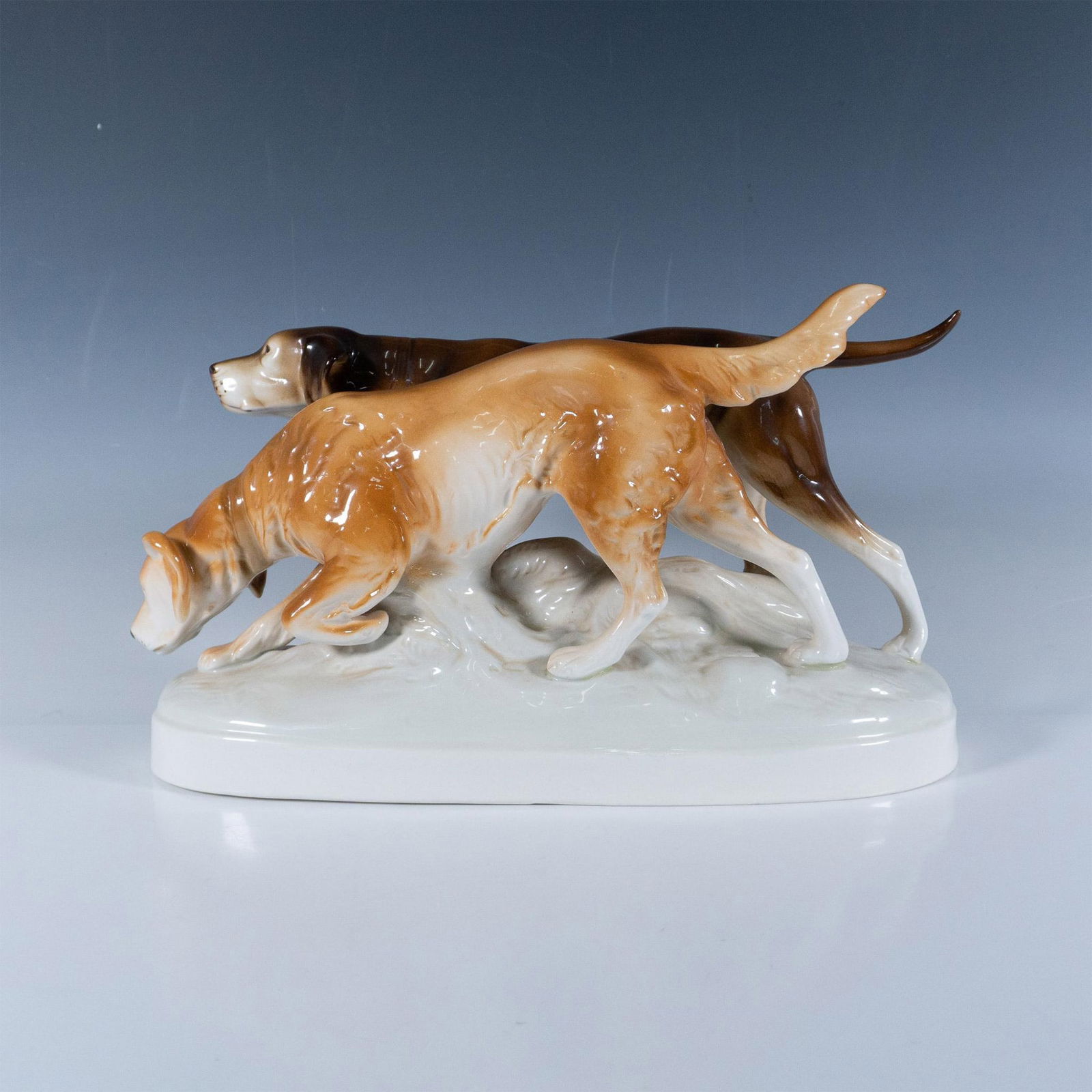 Royal Dux Porcelain Hunting Dogs Figural Group (1 of 4)