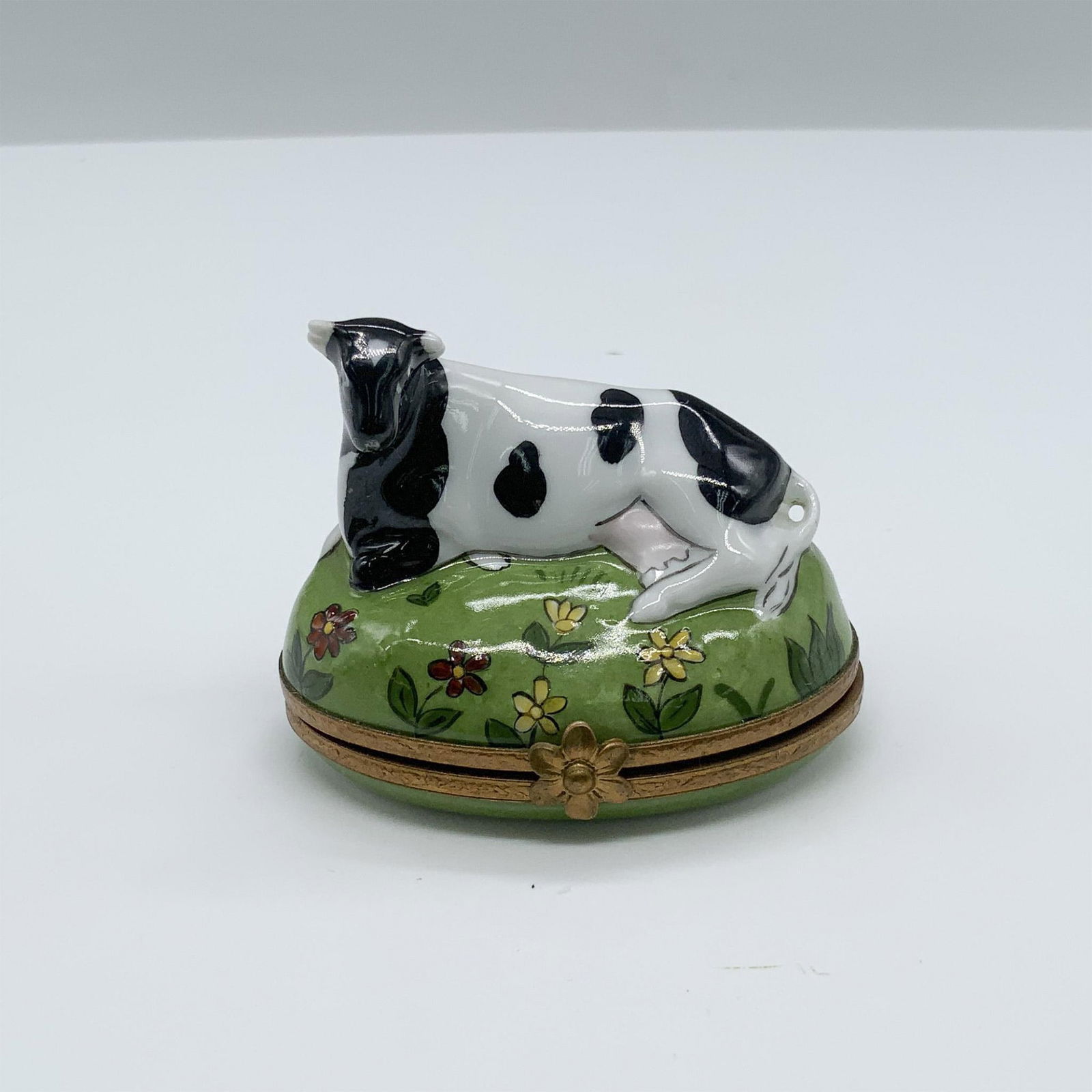 Limoges Treasure Box, Cow on Prairie (1 of 4)