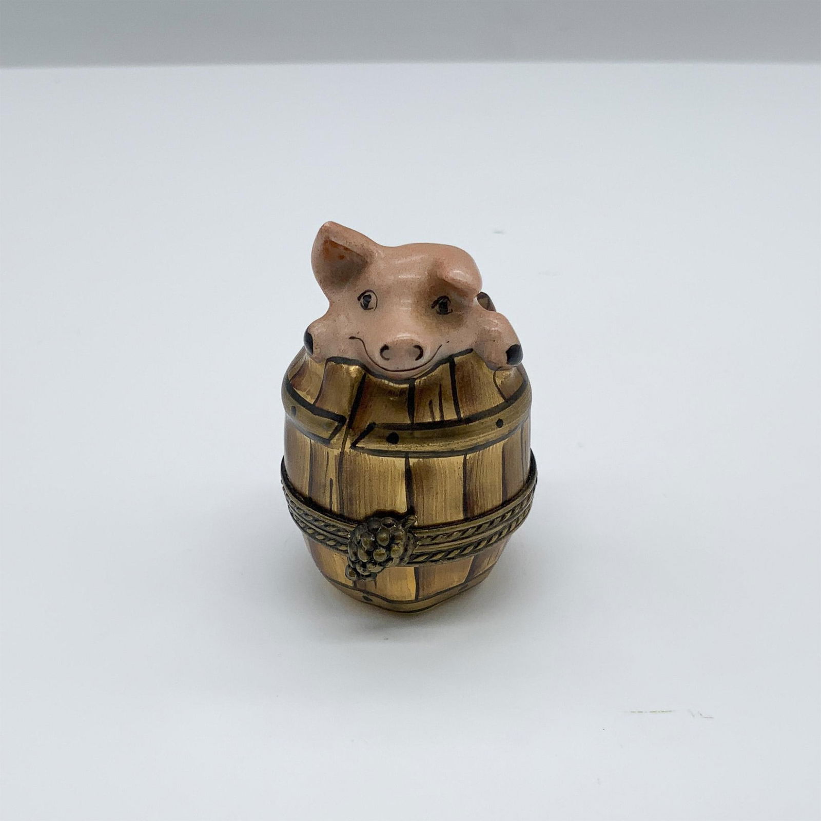 Chamart Limoges Treasure Box, Pig in a Barrel (1 of 3)