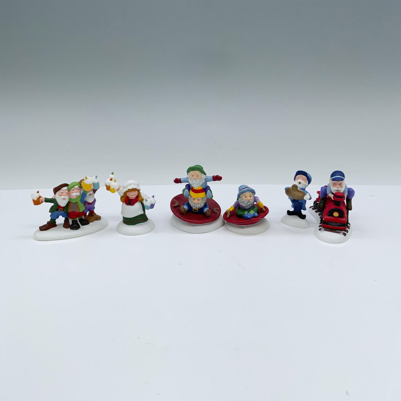 3pc Department 56 North Pole Series Santa Elf Figurine Sets (1 of 5)