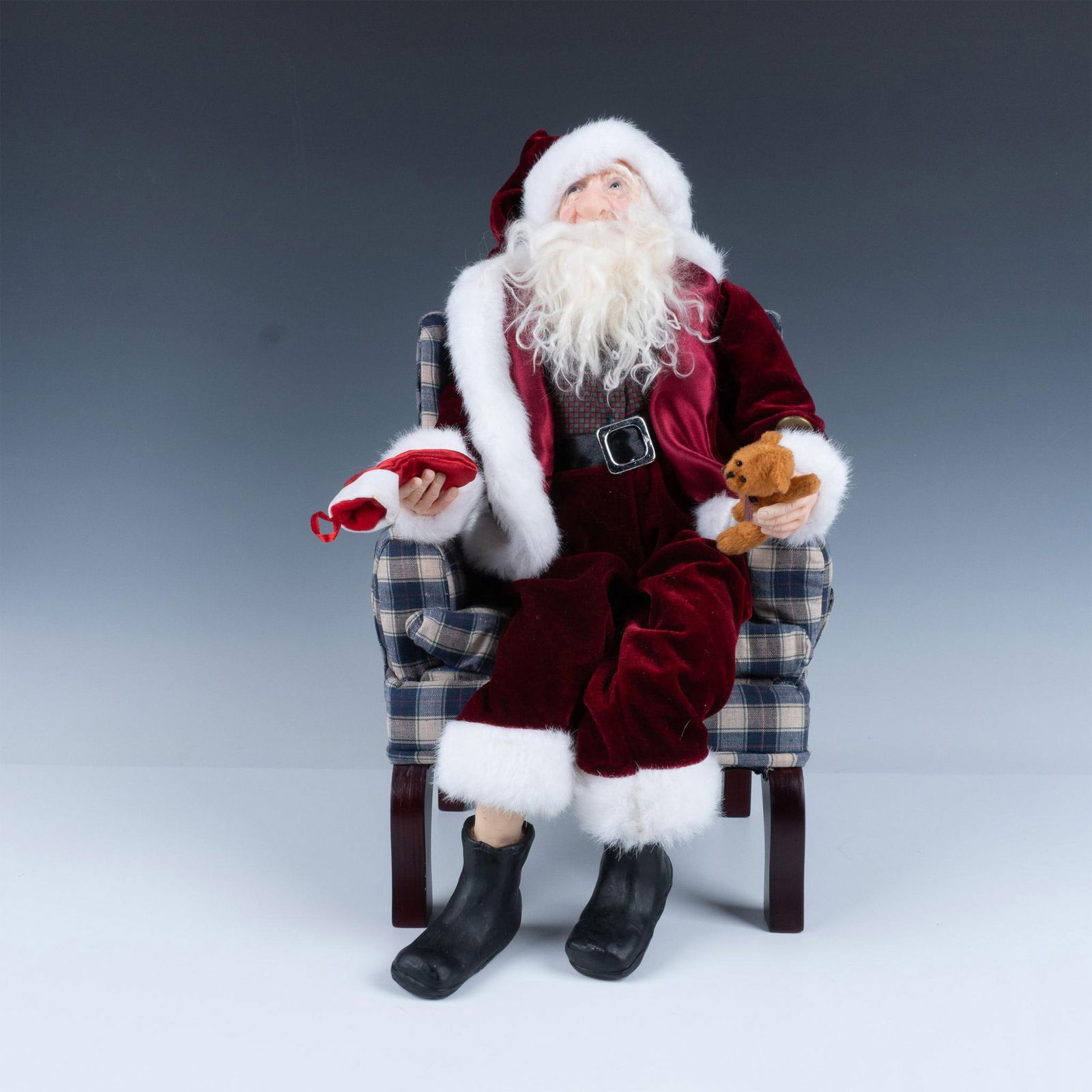 Jacqueline Kent Christmas Collection, Santa in Chair (1 of 6)