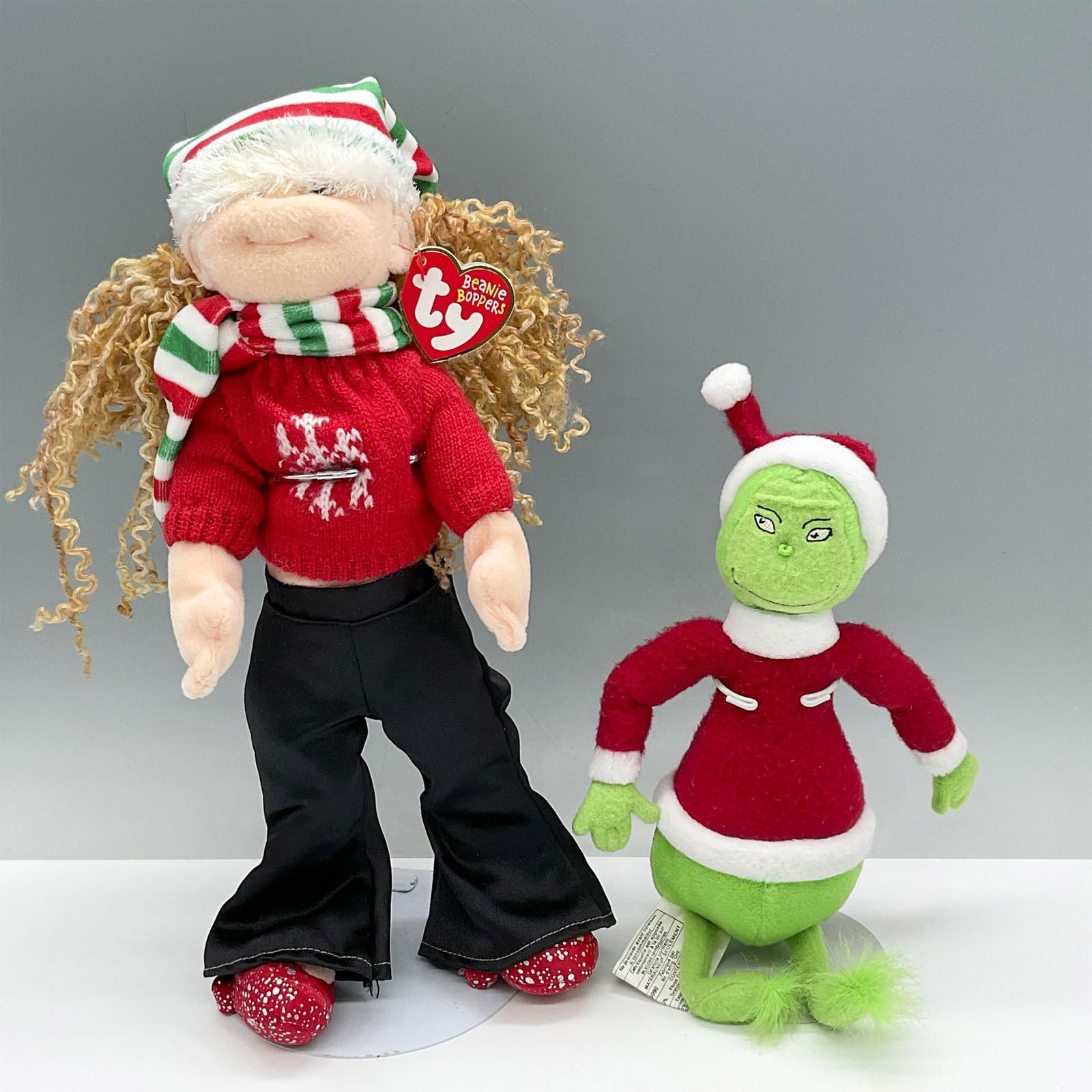 2pc Ty Beanie Bopper Festive Franny and Dr. Seuss Grinch (1 of 3)