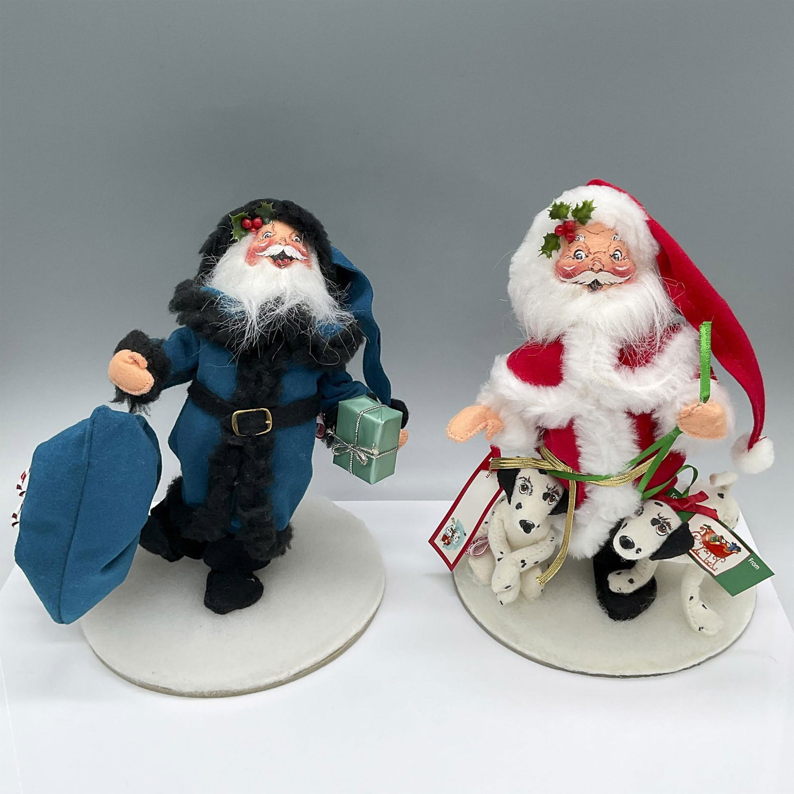 2pc Annalee Santa Claus Figurine Dolls (1 of 4)