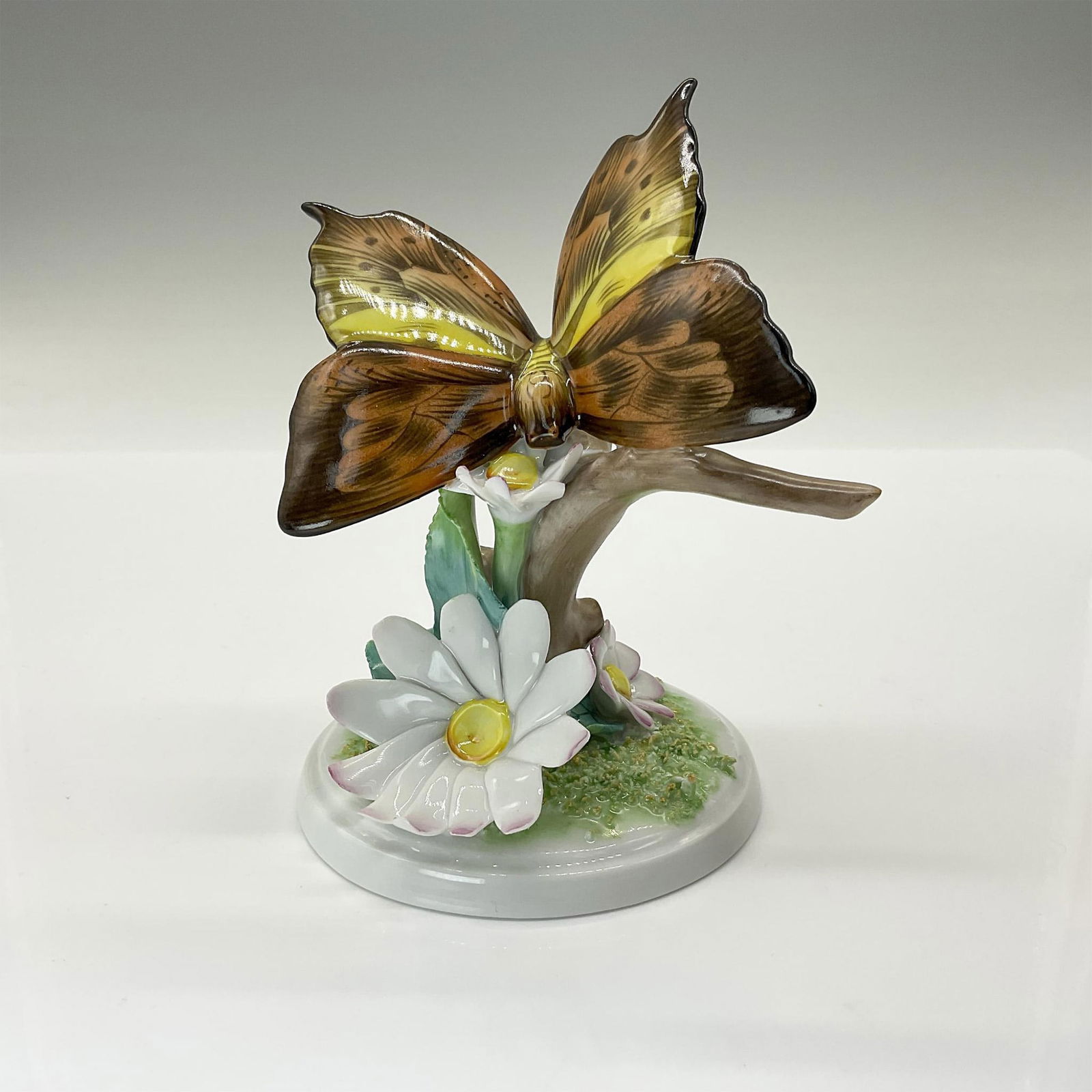 Herend Porcelain Figurine, Butterfly on Branch (1 of 3)