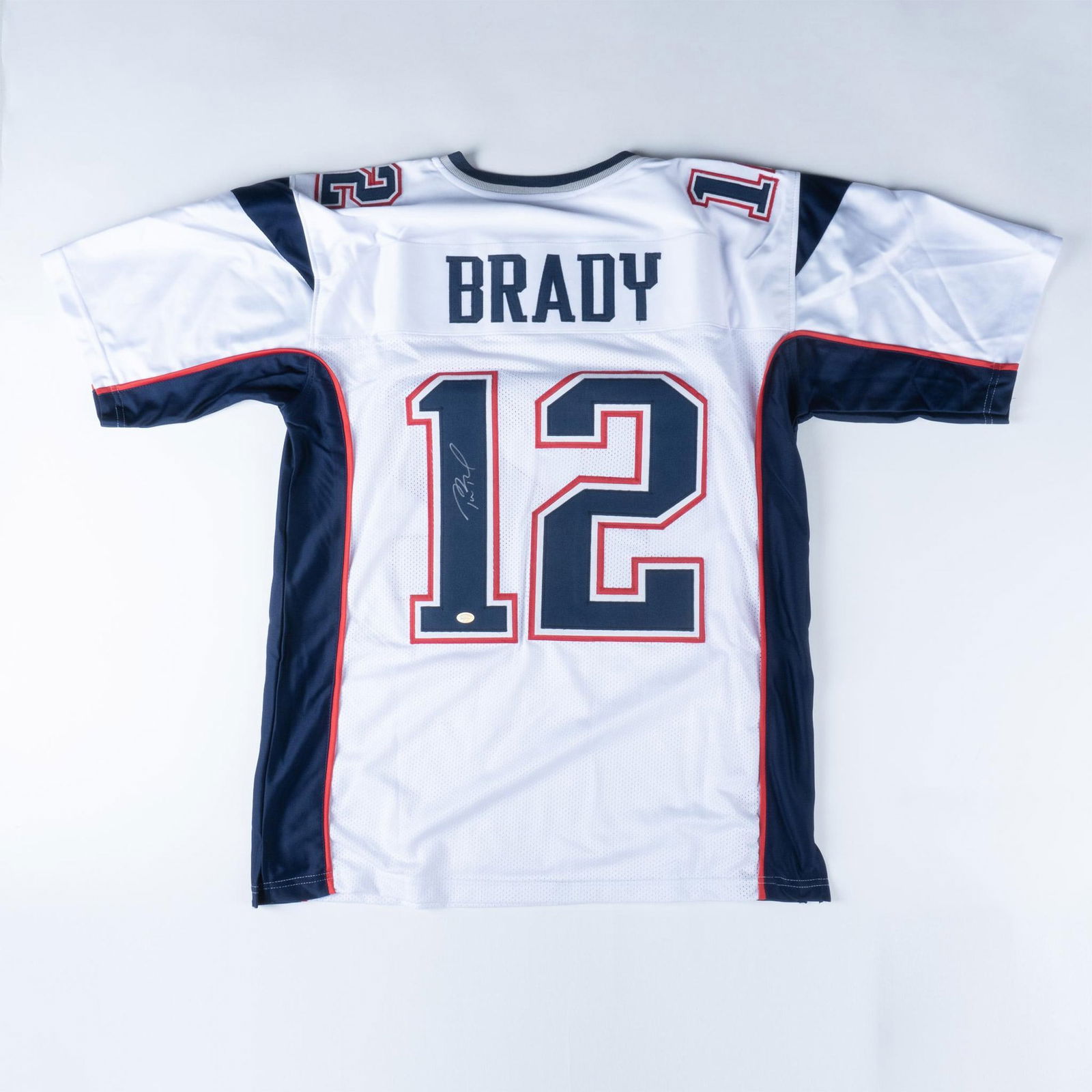 HOF Tom Brady Autographed White NE Patriots Jersey with COA (1 of 4)