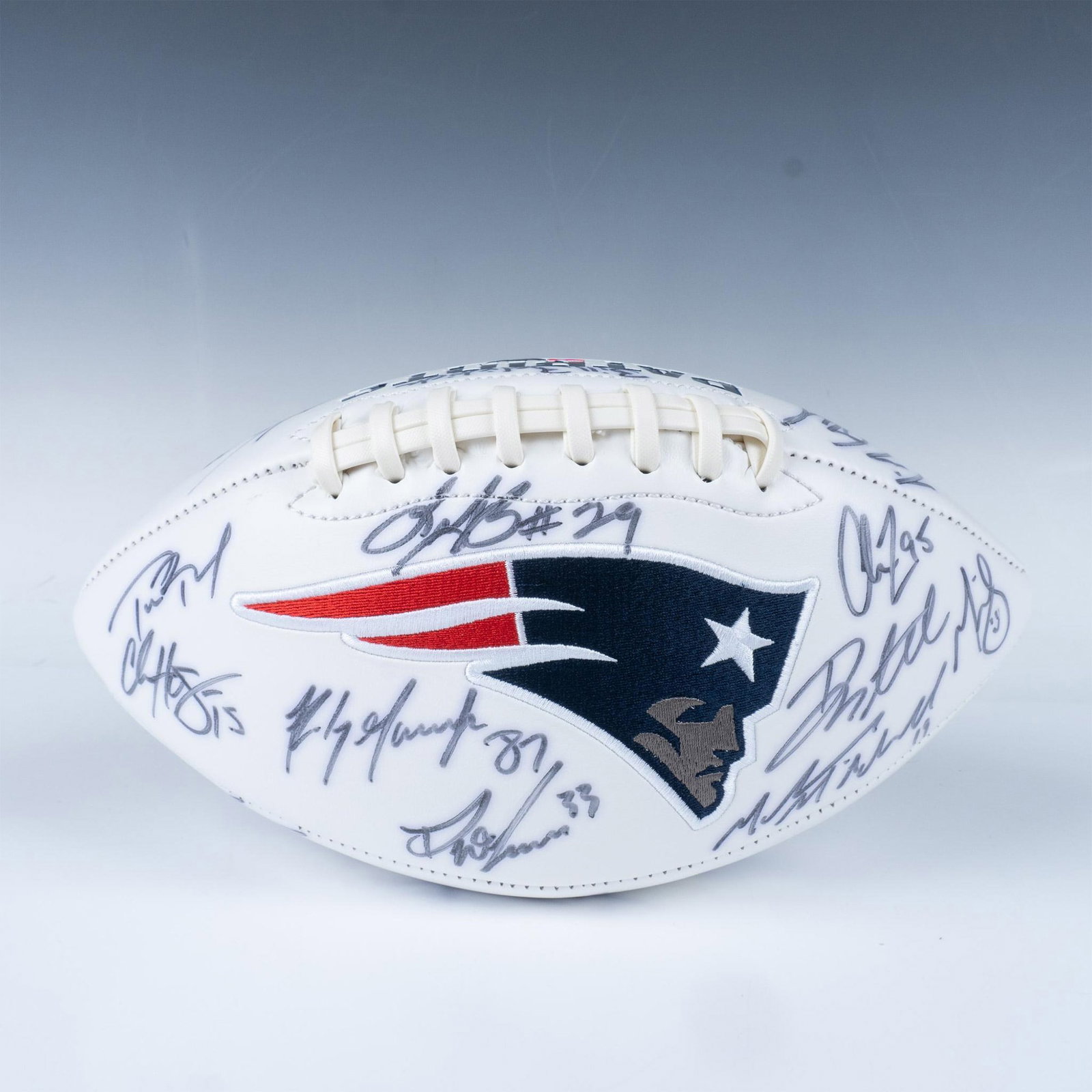 New England Patriots Multi-Signed Logo Football, 2017 (1 of 4)