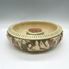 Roseville Pottery Bowl with Frog, Donatello