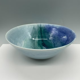 Decorative Green Blue Ceramic Bowl