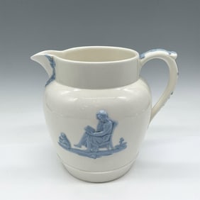 Wedgwood Porcelain Embossed Queens Ware Pitcher