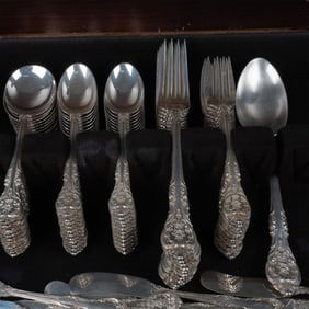 88pc Gorham Sterling Silver Flatware Set for 12, King Edward