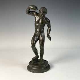 Pietro Cipriani (Aft.) Original Bronze Statue, Dancing Faun