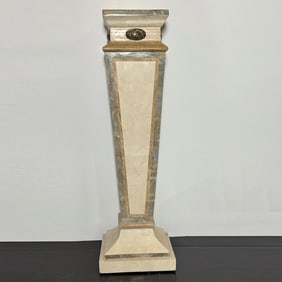 Neoclassical Style Polychrome Marble Covered Pedestal