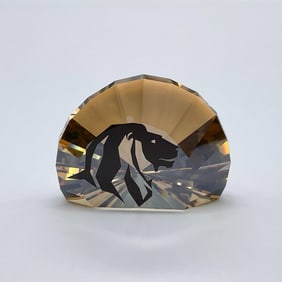 Swarovski Crystal 2016 Plaque, Lion Head