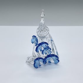 Swarovski Crystal Society Figurine, Aray White Peacock