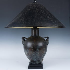 Vintage Maitland Smith Bronze Metal Table Lamp